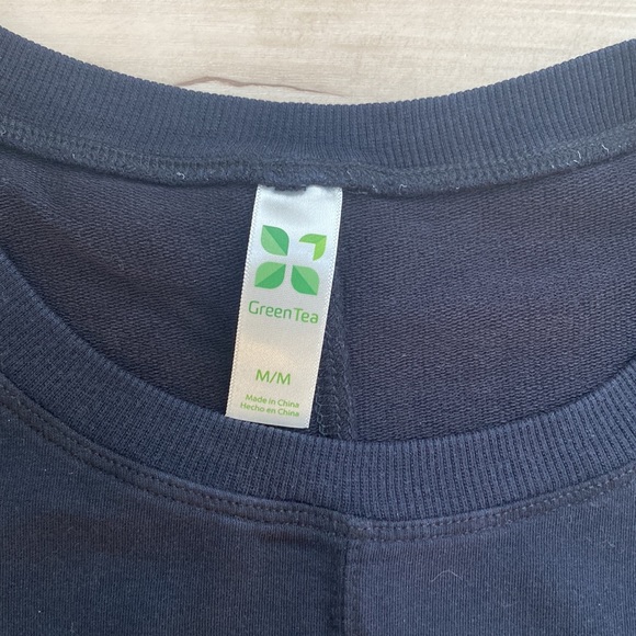 Green Tea Womens Oversized M Black Short Sleeve Tee Shirt. So soft. - Picture 8 of 9